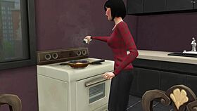 Japanese stepmom catches stepson masturbating, then fucks him horny.