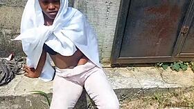 Ijeoma Bush Fuck With Strange Man In Outdoor Curvy Scene