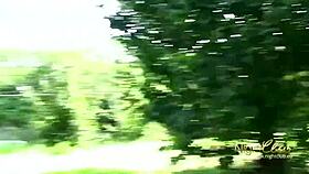 Redhead's tight pussy fucked outdoors 😏