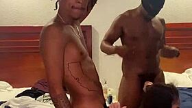 gaktrizzy and gakteeem4 brought a friend from outside for this gay orgy handjob session