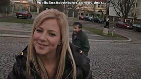 Girl Masturbating Cock In The Alley!