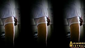 Alejandro Mistral Erection Gay In White Underwear