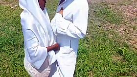 Ijeoma Bush Fuck With Strange Man In Outdoor Curvy Scene