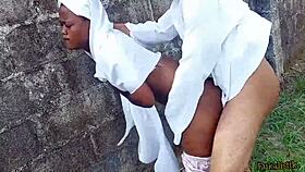 Ijeoma Bush Fuck With Strange Man In Outdoor Curvy Scene