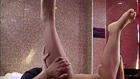 Kimberly in room casting, legs open for ass licking from new angle