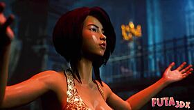 Futa3dx - brunette futa prays to blonde goddess to come fuck her hard in deepthroat and bent over.