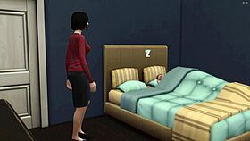 Japanese stepmom catches stepson masturbating, then fucks him horny.