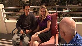 Blonde wife turns swinger 😍