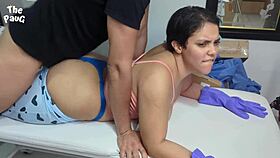 cleaning neighbor's room leads to exciting massage with curvy big ass babe in homemade gay couple scene