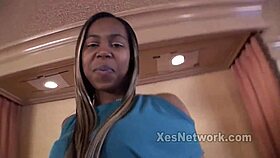 i met this 19 year old ebony newbie for pov blowjob and ass play