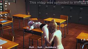 anime character in hentai wears unusual tire outfit