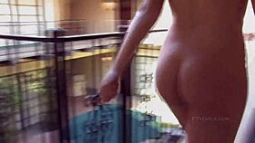 Brunette's Thrilling Nude Exposure