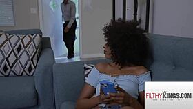 fithytaboo black ebony stepbae squirts all over her stepdads cock