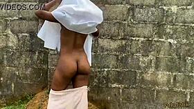 Ijeoma Bush Fuck With Strange Man In Outdoor Curvy Scene