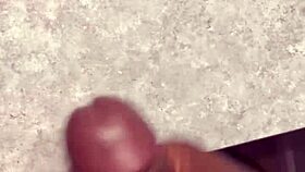 Huge cumshot all over my bathroom counter