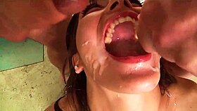 emily willis performs in a scene where she swallows after intense sucking