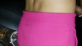 Amanda intensely gives her pussy in the garage