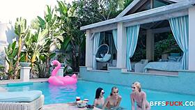 I join the lesbian orgy in the pool