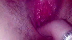 She Moans as I Fill Her Tight Pussy with Gigantic Dildo
