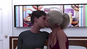 College kings features a make out session with lindsey in this 3d cartoon game.