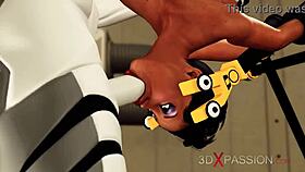 This big tits beauty in restraints loves getting fucked hard by a monster cock 😈