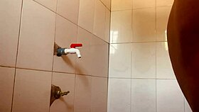 Bathing while my step sister fucks in the next room