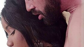 smokin hot ebony babe at nurumassage teases and spanks her customer before fucking