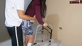 Brazilian Milf Madrasta Seduces Stepson with Perfect Ass on Walker