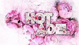 Chubby teen girl makes balloons and does a feet show on webcam.