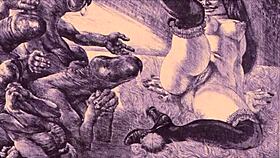 Vintage Erotic Drawings Contrast Antique Comic Anime Hentai.