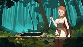 Anime Hentai Babe with Big Tits Sucks and Fucks in Game