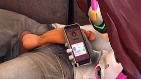 d va and fuckbuddies in cartoon blowjob action