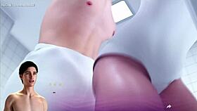 in apocalust 15, the stepsis with big tits gets cum on her tight pussy from a huge cock in this 3d hentai game