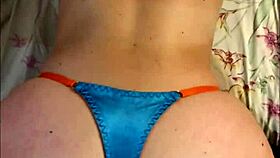 2063Ip Vertical - French Amateur Leather Pants Satin Lingerie Bra Thong Garter Belt Heels Stockings Exhibitionism Pov