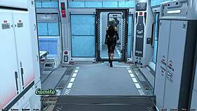 Stranded In Space 7: Red-Haired Step Sister Enjoys Shower In 3D Cartoon Game