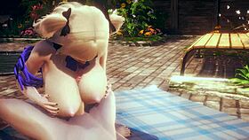 genshin impact hentai pov fischl boobjob and licking