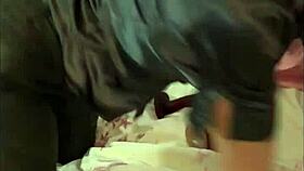 2063Ip Vertical - French Amateur Leather Pants Satin Lingerie Bra Thong Garter Belt Heels Stockings Exhibitionism Pov