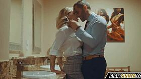 fucking hot milf in bathroom with blowjob and riding