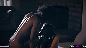 Demi Sutra and Anny Aurora kissing and fingering each other's pussies in interracial lesbian sex