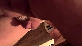 watch this fat white gay sissy squirt cum during machine fucking