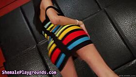 dude, this hairy asian ladyboy spurts in hot solo action