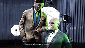 Monica model poses uncensored in 3d cartoon photoshoot.