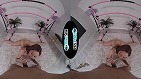 WetVR extreme flexible Sophia Sultry stretched out in VR porn.