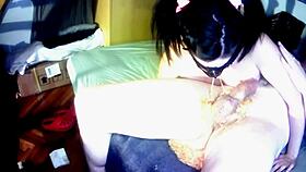 Submissive GF Chokes on Uncle's Fat Cock