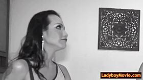 oh man, this ladyboy interview got wild with intense solo action!