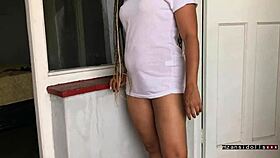 Mature Milf Fucked Hard on a Public Balcony!