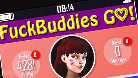 d va and fuckbuddies in cartoon blowjob action