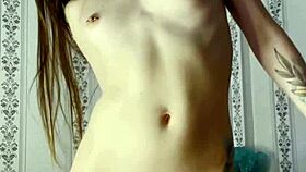 SKINNY TEEN KI-SIM RIDES HUGE COCK IN COWGIRL WITH TOYS