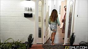 Crazy neighbor is working out completely naked, what a sight!