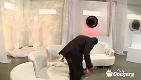 audrey bitoni's big phony tits get fucked and covered with hot jizz in this facial scene